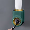 thumbnail image 1 of Toothpaste Squeezer Wall Mounted Automatic Dispenser | Space-Saving Toothpaste Organizer White Silver Green Plastic | Easy Install, Controlled Output, 11x7x5cm | Durable Storage for Bathroom Counter, 1 of 6