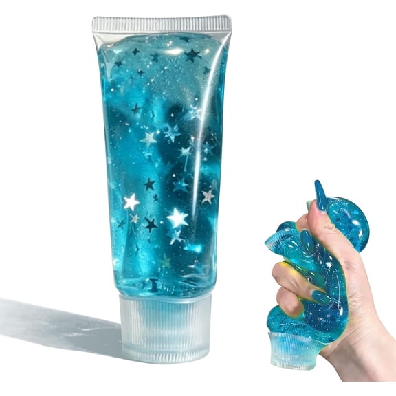 Toothpaste Squishy Cute Soft Slow Rising Squeeze for Adults Office Home Desk, Stress Relief Sensory Slow Rebound, Gift for Party Favors (4.68 inch Blue -1pc)