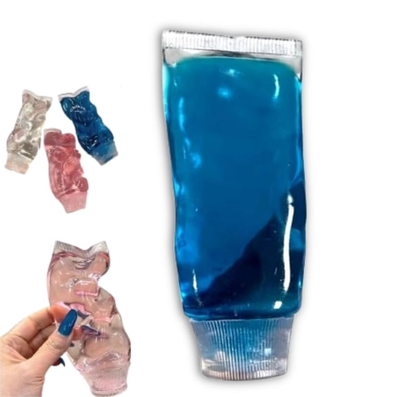 Toothpaste Squishy Toy, Transparent Toothpaste Tube Squeeze Toy Glitter Squishies, Toothpaste Squeezable Jam Squishy for Sensory Tool, Paste Feel for ASMR & Anxiety Relief
