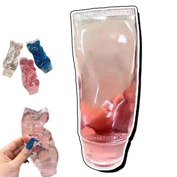 Toothpaste Squishy Toy, Transparent Toothpaste Tube Squeeze Toy Glitter Squishies, Toothpaste Squeezable Jam Squishy for Sensory Tool, Paste Feel for ASMR & Anxiety Relief