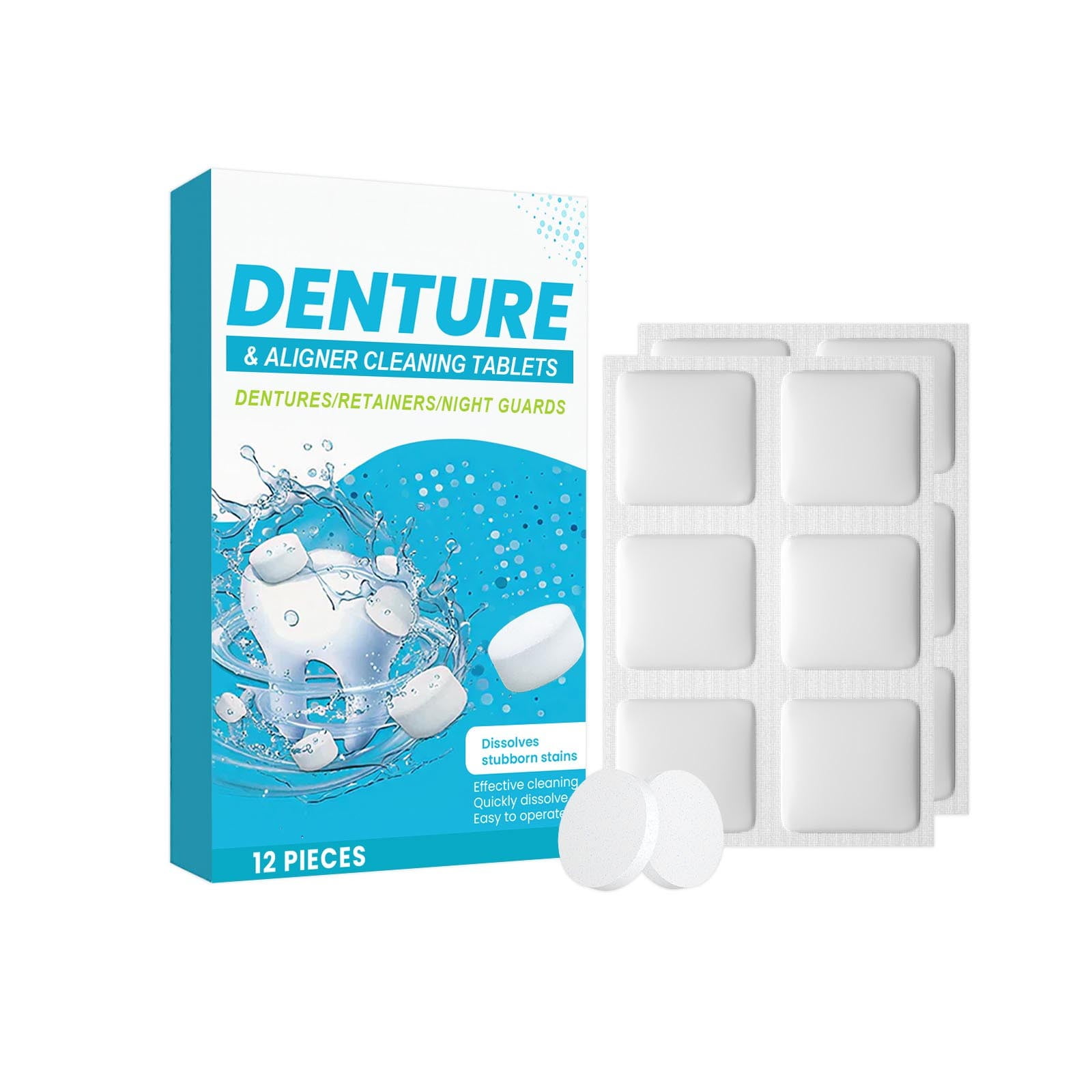 Toothpaste Tablets,Toothpaste Whitening,Denture Cleaning Effervescent ...
