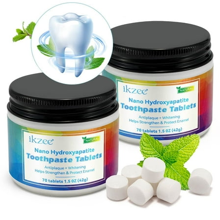 Toothpaste Tablets Travel - Nano Hydroxyapatite, Long-Lasting Freshness,No Water Needed, Brush-Free Formula