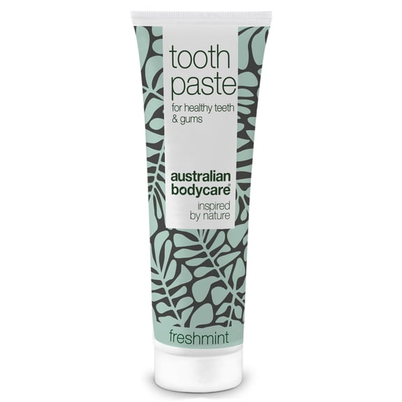 Toothpaste with Tea Tree Oil and Fresh Mint - 75ml | Counteracts Bacteria | Daily Care for periodontitis, Bleeding Gums and removes Bad Breath | Silica contributes Towards Whiter and Healthier Teeth