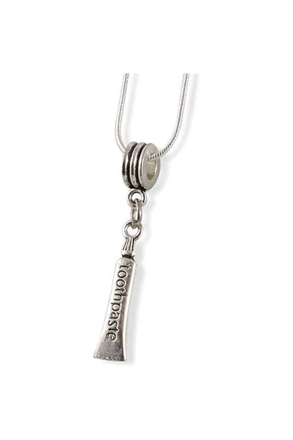 Toothpaste Tube Snake Chain Necklace for Dental Hygienist