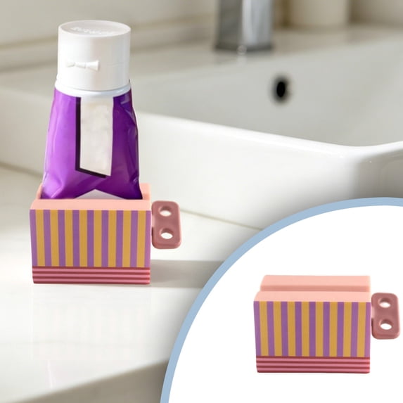 Toothpaste Tube Squeezer, Dispenser Clip for Maximum Toothpaste Extraction, Pink