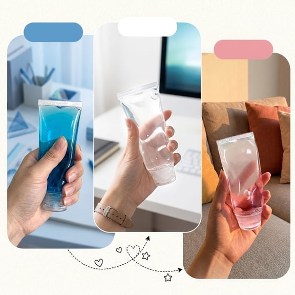 Toothpaste Tube Stress Relief Squeeze Ball, Soft Silica Gel Stretch Fidget, Practical Desk Decor and Sensory Accessory for Adult Daily Use F