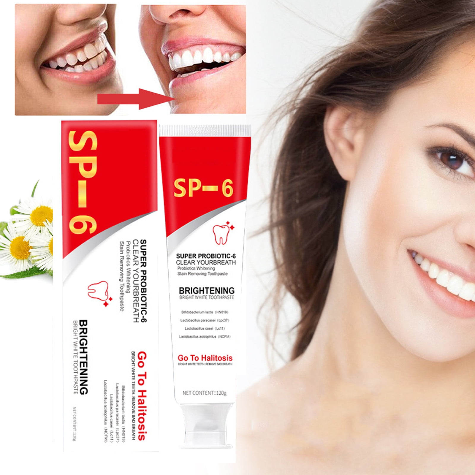 Toothpaste White Teeth, Probiotic Whitening Toothpaste, Toothpaste