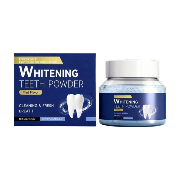 Toothpaste Whitening,Teeth Whitening Gel,Active Brightening White Tooth Powder For Oral Cleaning Fresh Breath Yellow Stains Sensitive Enamel Tooth Powder 50g,Freshen Breath,Stain Removal