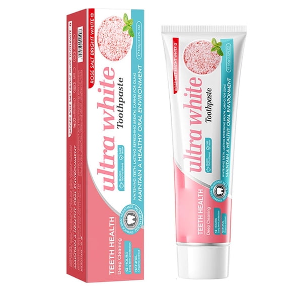 Toothpaste Whitening,Teeth Whitening Gel,Rose And Stain Removing Toothpaste Oral White Teeth And Gums Toothpaste 100g for Cleaning Teeth Stains,Freshening Breath and Reducing Yellowing