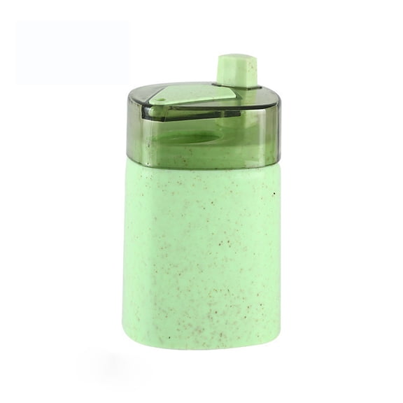 Toothpick Dispenser, Press Type Wheat Straw Green Dustproof Toothpick Holder, 1 Pack Portable Countertop Storage Organizer, for Home Kitchen Restaurant Office Party Daily Use