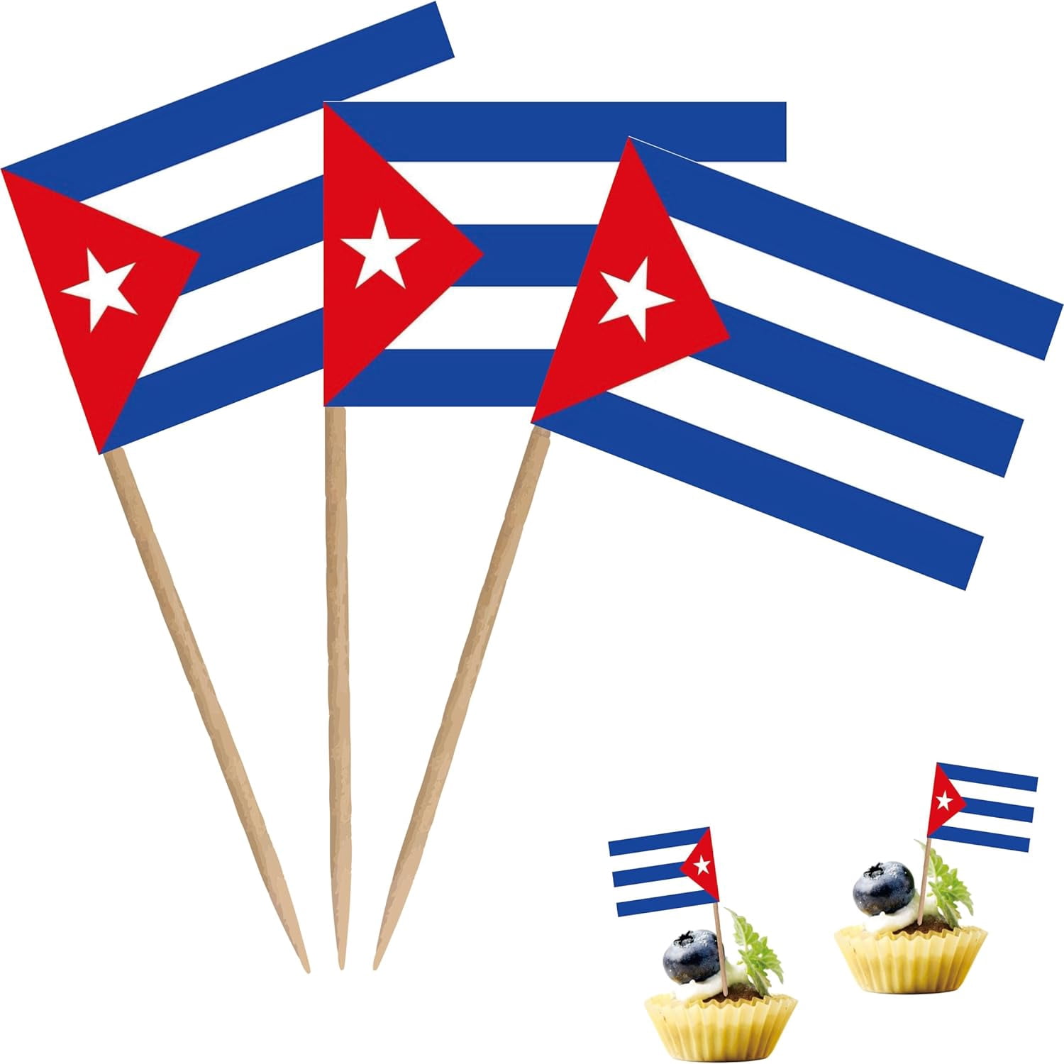 100-Pack Afro American Toothpick Flags – Mini Food Decorations For Parties