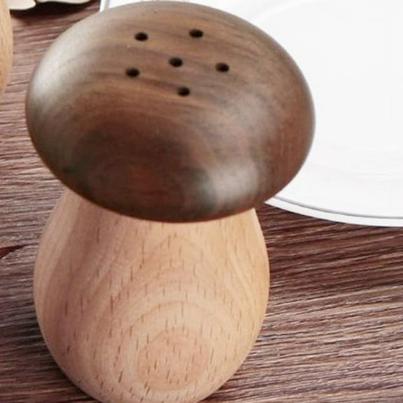 Toothpick Holder Dispenser, Wood Cute Mushroom Toothpick Dispenser Container for Home Kitchen Restaurant Hotel