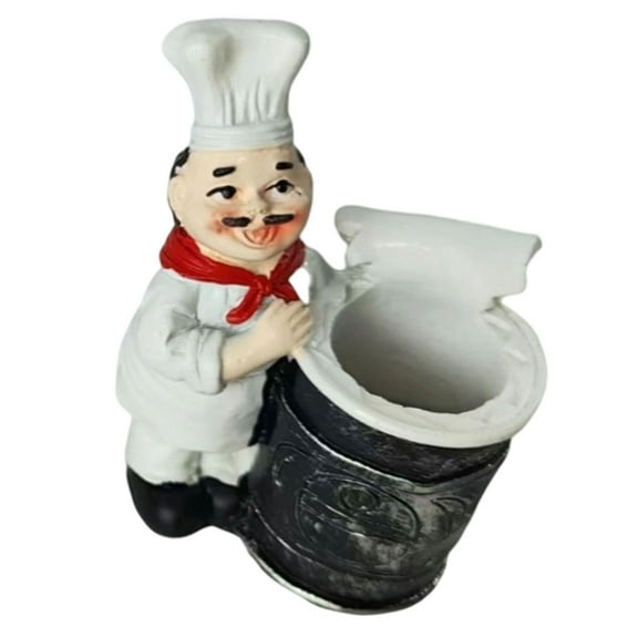 Toothpick Holder Storage Box Dispenser Creative Chef Figurine for Dorm Kitchen Countertop Bar Utility