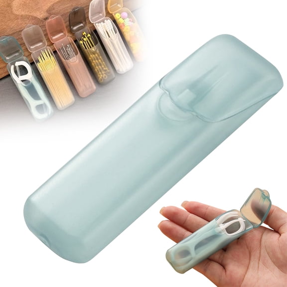 Toothpick Holder with Lid, Portable Storage Case, Small Item Organizer, Travel Storage Box for Home Kitchen Dining, 1 Box