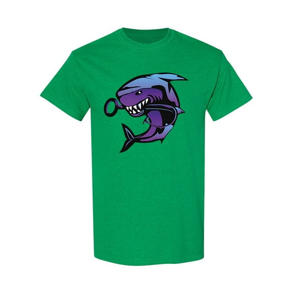 Toothy Great White Shark Fishing T-Shirt Men -Image by Shutterstock, Male Medium
