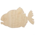 thumbnail image 1 of Toothy Piranha Fish Wood Shape Unfinished Piece Cutout Craft DIY Projects - 6.25 Inch Size - 1/8 Inch Thick, 1 of 7