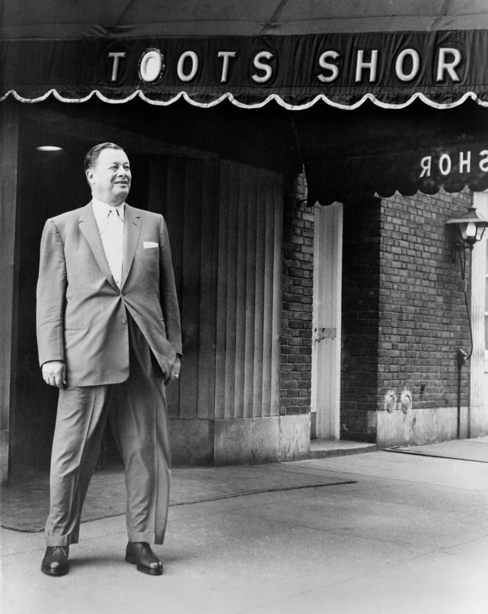 Toots Shor In Front Of His Famous Restaurant In 1959. His Restaurant