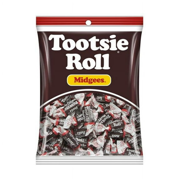 Tootsie 6.5 oz Roll Midgees Chocolate Candy- pack of 12