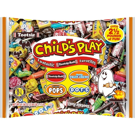Tootsie Child's Play, Assorted Halloween Candy, Individually Wrapped, 41.56 oz. Peanut Free, Gluten Free.