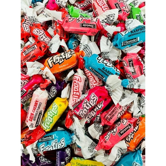 Tootsie Frooties 1lb Assorted 10 Flavors in a Resealable Stand-up Bag by The Hungry Gorilla - Individually Wrapped Chewy Fruit Flavored Candy-Gluten Free