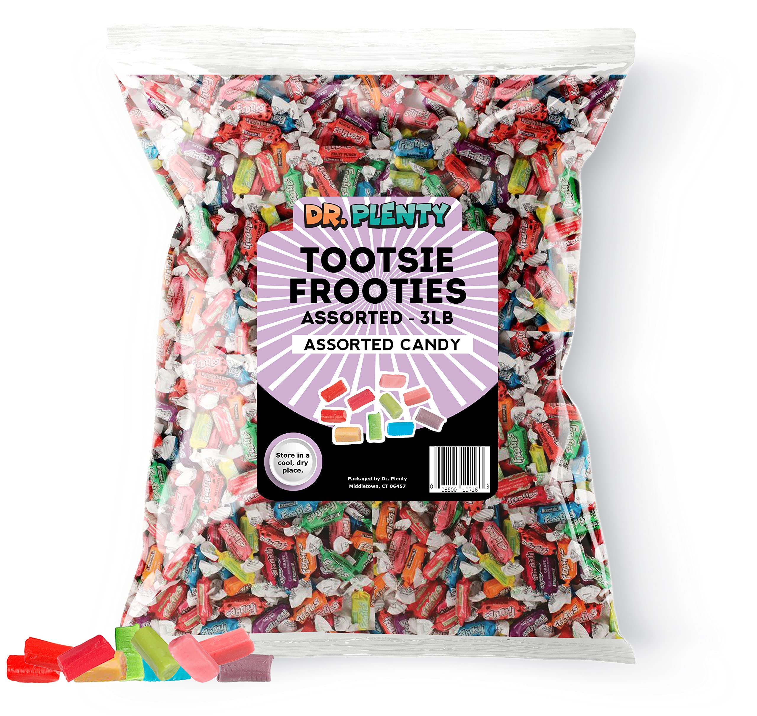 Tootsie Frooties Assorted Pack 3lb Taffy Flavor Variety Pack by Dr