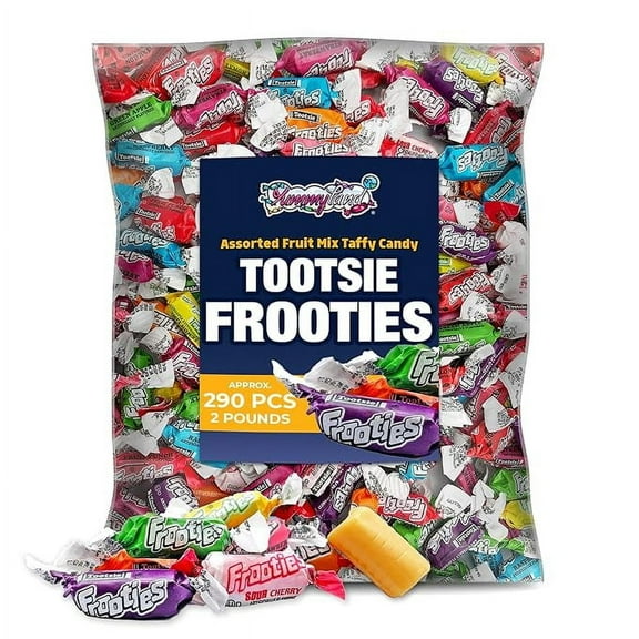 Tootsie Frooties Candy - 2 LB, 10 Assorted Flavors of Tootsie Frooties, Variety Mix of Individually Wrapped Taffies - Gluten-Free - 2 Pounds