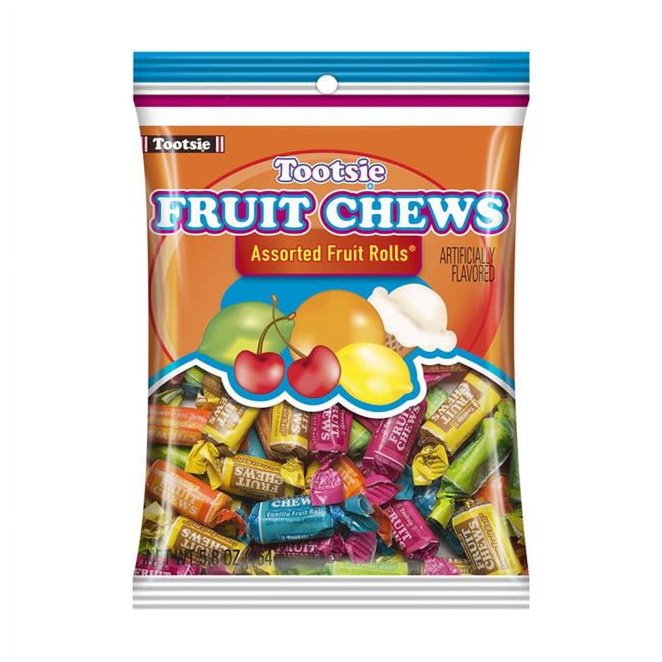 Tootsie Fruit Chews Assorted Fruit Rolls 5.8oz. Bag