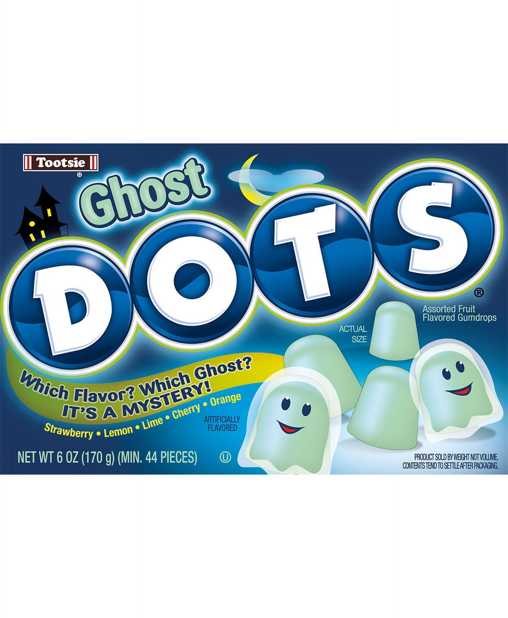 Tootsie Ghost Dots Halloween Candy Mystery Flavored Gum Drops 6 Ounce