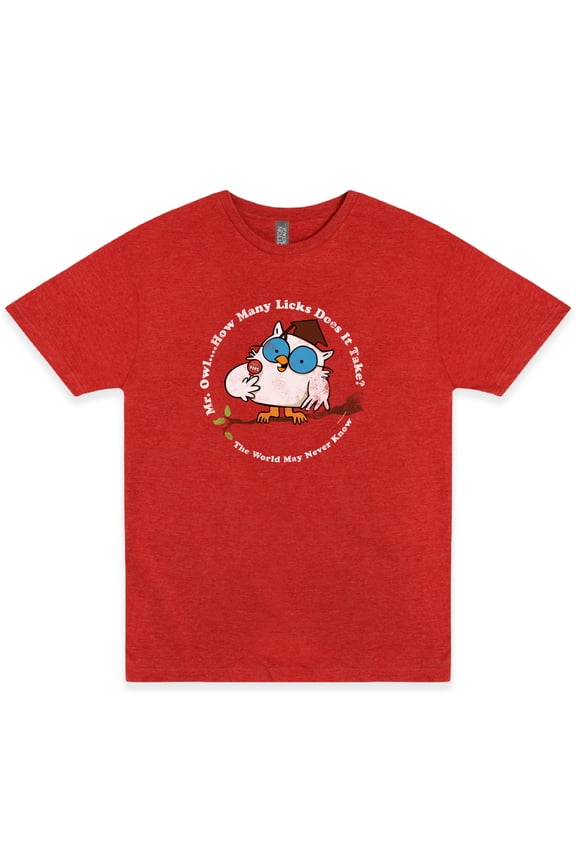 Tootsie Iconic Mr. Owl Heather Red Tee