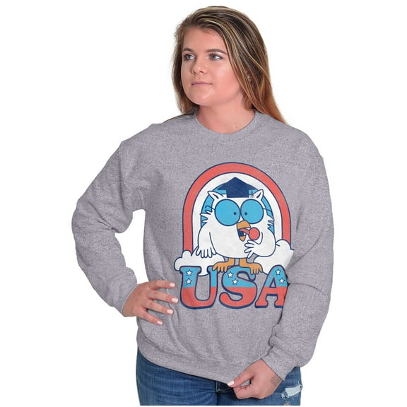 Tootsie Mr Owl American Patriot USA Sweatshirt for Men or Women Brisco Brands S