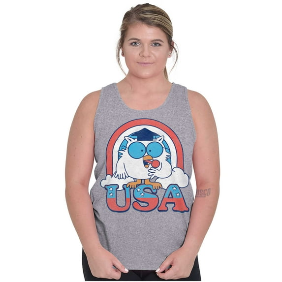 Tootsie Mr Owl American Patriot USA Tank Top T Shirts Men Women Brisco Brands X