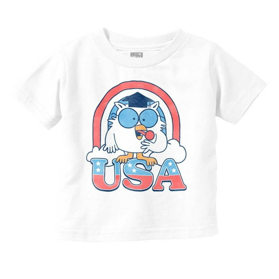 Tootsie Mr Owl American Patriot USA Toddler Boy Girl T Shirt Infant Toddler Brisco Brands 24M