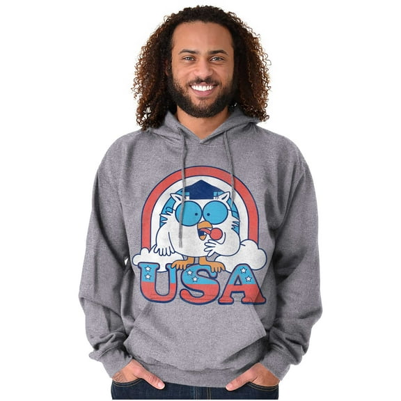 Tootsie Mr Owl American Patriot USA Unisex Plus Size Hoodie Brisco Brands 3X