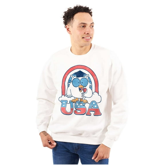 Tootsie Mr Owl American Patriot USA Unisex Plus Size Sweatshirt Brisco Brands 3X