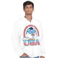thumbnail image 1 of Tootsie Mr Owl American Patriot USA Unisex Plus Size Zip Hoodie Brisco Brands 2X, 1 of 5