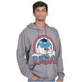 thumbnail image 1 of Tootsie Mr Owl American Patriot USA Unisex Plus Size Zip Hoodie Brisco Brands 3X, 1 of 5