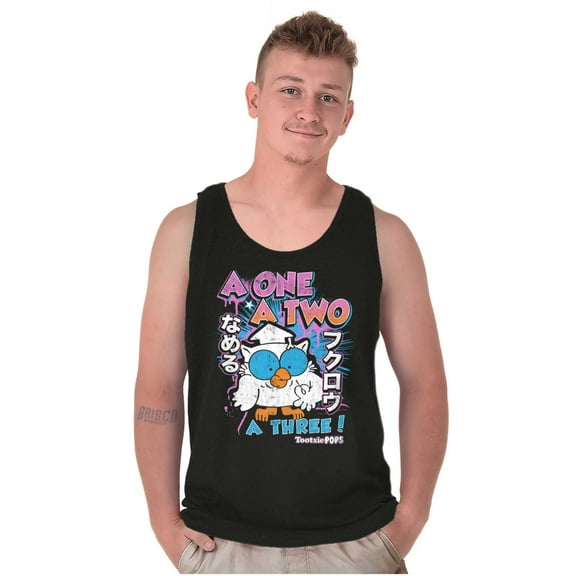 Tootsie Mr Owl Kanji One Two Three Plus Size Graphic Tank Top Brisco Brands 3X