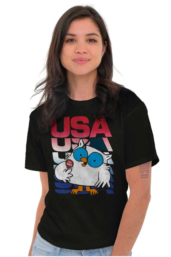 Tootsie Mr Owl Patriotic USA America Men's Graphic T Shirt Tees Brisco Brands M