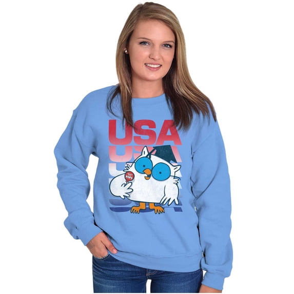 Tootsie Mr Owl Patriotic USA America Sweatshirt for Men or Women Brisco Brands S