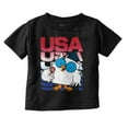 thumbnail image 1 of Tootsie Mr Owl Patriotic USA America Toddler Boy Girl T Shirt Infant Toddler Brisco Brands 4T, 1 of 6