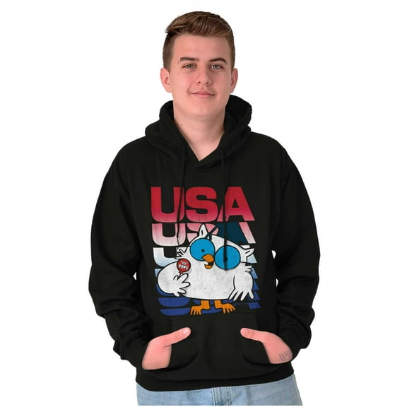 Tootsie Mr Owl Patriotic USA America Unisex Plus Size Hoodie Brisco Brands 2X