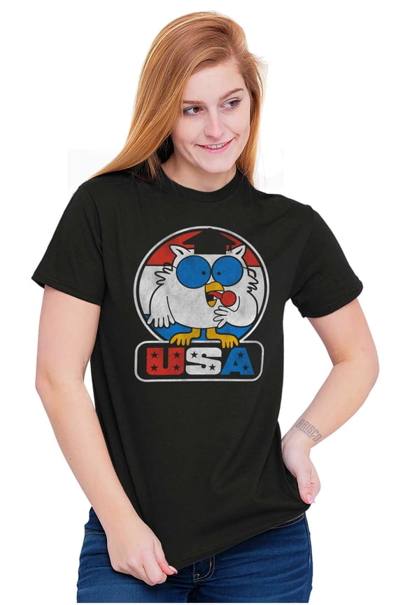 Tootsie Mr Owl USA American Patriot Men's Graphic T Shirt Tees Brisco Brands M