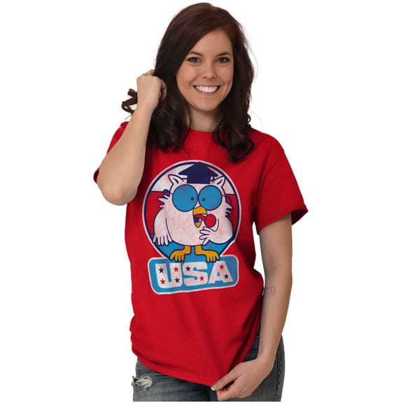 Tootsie Mr Owl USA American Patriot Men's Graphic T Shirt Tees Brisco Brands S