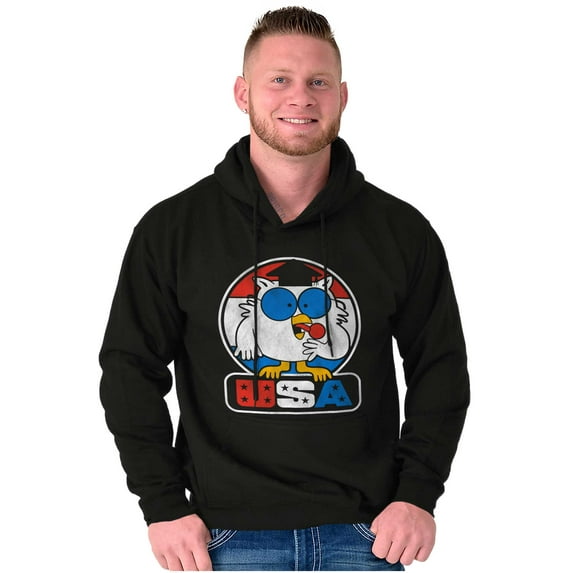 Tootsie Mr Owl USA American Patriot Unisex Plus Size Hoodie Brisco Brands 2X