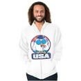 thumbnail image 1 of Tootsie Mr Owl USA American Patriot Unisex Plus Size Zip Hoodie Brisco Brands 3X, 1 of 5
