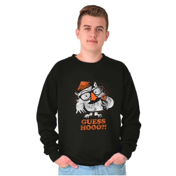 Tootsie Owl Halloween Guess Hoo Pun Unisex Plus Size Sweatshirt Brisco Brands 3X