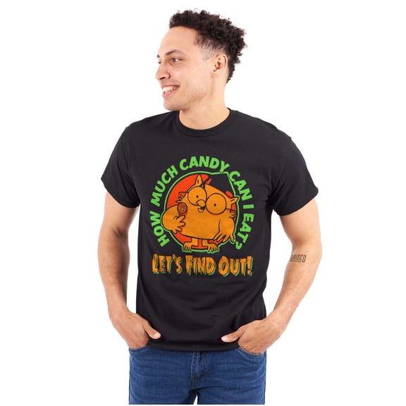 Tootsie Owl Halloween How Much Candy Men's Graphic T Shirt Tees Brisco Brands M