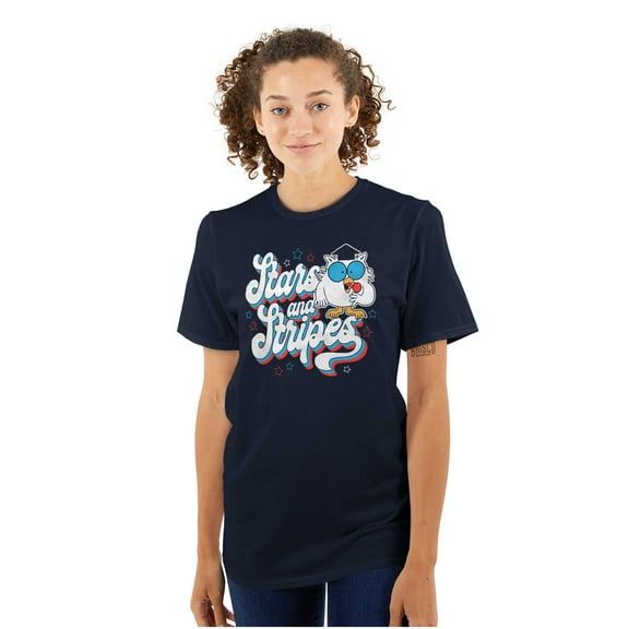 Tootsie Owl USA Stars and Stripes Men's Graphic T Shirt Tees Brisco Brands S