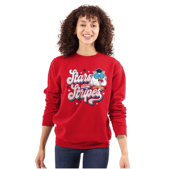 Tootsie Owl USA Stars and Stripes Sweatshirt for Men or Women Brisco Brands S