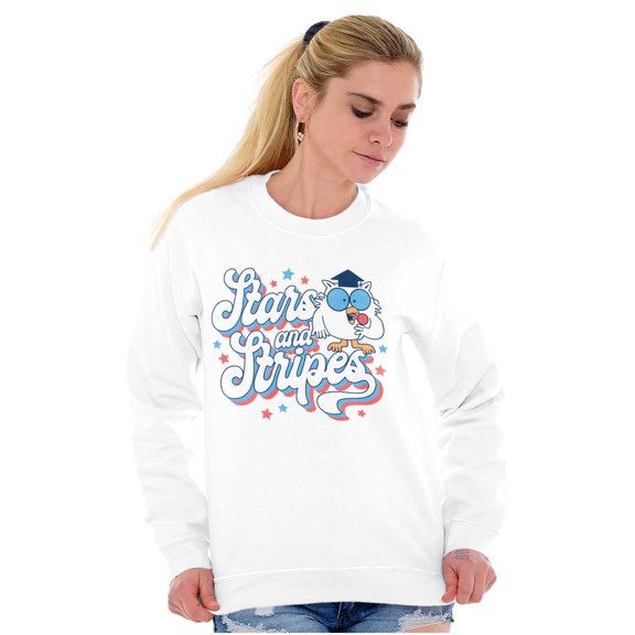 Tootsie Owl USA Stars and Stripes Sweatshirt for Men or Women Brisco Brands X